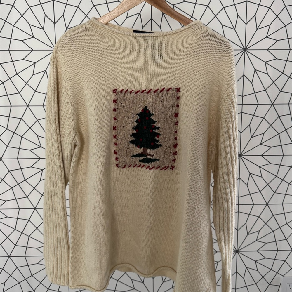 Vintage - Crazy Horse by Liz Claiborne Christmas Tree Knit Sweater – Size L